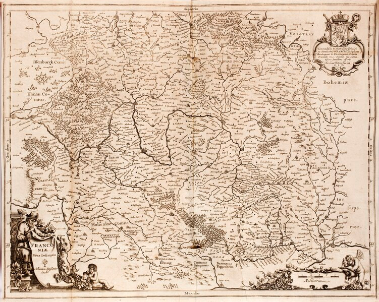 Karte vom Alten Frankenland 1642